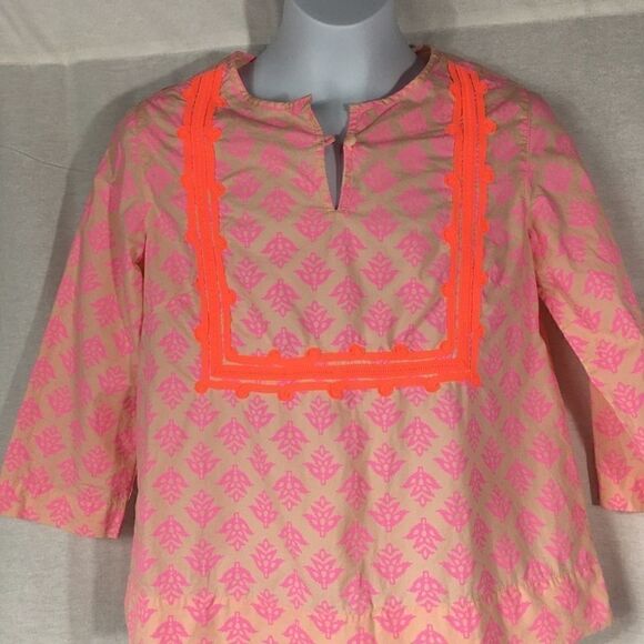 Crewcuts size 12 pink orange long sleeved tunic - Picture 2 of 8